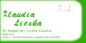 klaudia licska business card